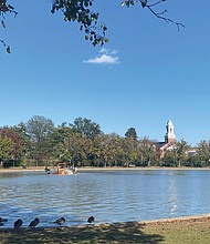 The City of Richmond’s Parks, Recreation and Community Facilities hydro-raked Byrd Park’s Fountain Lake on Nov. 18 to remove algae from the lake’s bottom. The project began about two weeks ago, according to Tamara Jenkins, public information manager for Parks, Recreation and Community Facilities. The $387,500 project, which should be completed by the end of the year, is being conducted by SOLitude Lake Management, a national environmental company with offices throughout the country. According to the company’s website, its work will make a noticeable difference in that SOLitude, “focuses on making water a more healthy and beautiful part of our world.” We’ll see if the ducks agree.