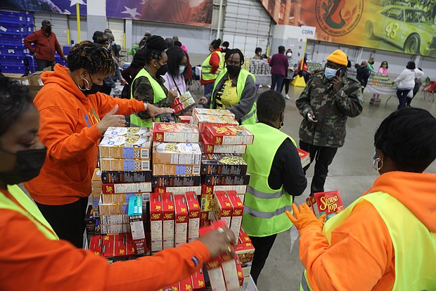 Greta. J. Randolph, the church’s directional leader for outreach, said that 20,000 pounds of food, along with gift cards to purchase a turkey, were given out by 220 volunteers.