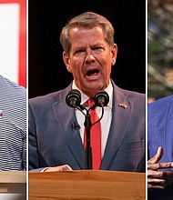 Georgia Republican Senate candidate Herschel Walker and Democratic Senator Rev. Raphael Warnock are courting Republican Gov. Brian Kemp Kemp's voters in the final week of Georgia Senate runoff.
Mandatory Credit:	Getty Images