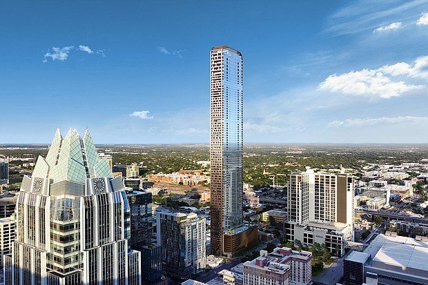 The 80-story, 1,035-foot project is still going through the permitting process. Developers say they expect to break ground in summer 2023.
Mandatory Credit:	HKS