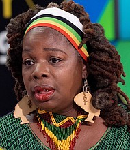 Ngozi Fulani, pictured on "Good Morning Britain" last month, said she was asked where she "really" came from during a royal reception at Buckingham Palace.
Mandatory Credit:	Ken McKay/ITV/Shutterstock