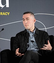 Yoel Roth, formerly from Twitter, said on November 29 that Twitter is less safe due to Elon Musk's management style. Roth is seen here on Tuesday in Coral Gables, Florida.
Mandatory Credit:	Patrick Farrell/Knight Foundation