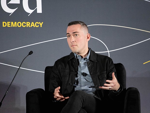 Yoel Roth, formerly from Twitter, said on November 29 that Twitter is less safe due to Elon Musk's management style. Roth is seen here on Tuesday in Coral Gables, Florida.
Mandatory Credit:	Patrick Farrell/Knight Foundation