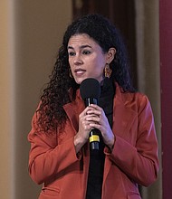 Mexico's minimum wage will increase by 20% from 2023, the government announced on December 1, after it reached a deal with the labor and business sector. Luisa Maria Alcalde, Meixco's labor minister, speaks during a news conference in Mexico City on November 15.
Mandatory Credit:	Alejandro Cegarra/Bloomberg/Getty Images