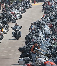 Organ donations and transplantations increase during major US motorcycle rallies due to crashes. Motorcycle enthusiasts attend the 81st annual Sturgis Motorcycle Rally on August 8, 2021 in Sturgis, South Dakota.
Mandatory Credit:	Scott Olson/Getty Images/FILEv