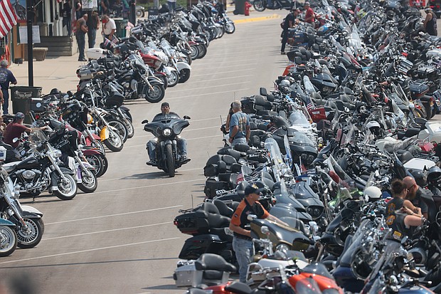 Organ donations and transplantations increase during major US motorcycle rallies due to crashes. Motorcycle enthusiasts attend the 81st annual Sturgis Motorcycle Rally on August 8, 2021 in Sturgis, South Dakota.
Mandatory Credit:	Scott Olson/Getty Images/FILEv