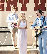 Jessica Chastain as Tammy Wynette (left) and Michael Shannon as George Jones are pictured here in the Showtime limited series "George & Tammy."
Mandatory Credit:	Dana Hawley/SHOWTIME