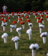 A memorial honoring 45,000 lives lost due to gun violence in 2020 seen on the National Mall in Washington, on June 7.
Mandatory Credit:	Leah Millis/Reuters