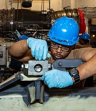 Aviation Machinist’s Mate 2nd Class Xavier Dupree, 

TYRRHENIAN SEA, TYRRHENIAN SEA
12.06.2022
Photo by Seaman Curtis Burdick 
USS George H.W. Bush (CVN 77)