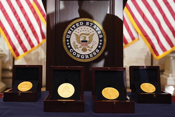 Law enforcement officers who defended the U.S. Capitol on Jan. 6, 2021, were honored Tuesday with Congressional Gold Medals nearly ...