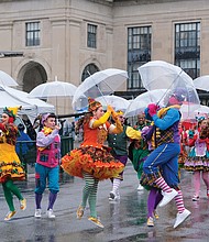 Dancers from Kings Dominion Winter Fest were among more than 100 participants in the annual parade.