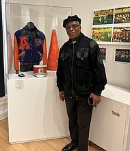 Halim Muhammad, a 1963 graduate of Armstrong High School, waxed nostalgic about his school while Sandra Taylor and Rhonda Johnson Young, Maggie Walker, Class of 1970, held it down for the “Mighty Dragons.” Asked her thoughts about the exhibit, Ms. Taylor replied, “Awesome, awesome.”