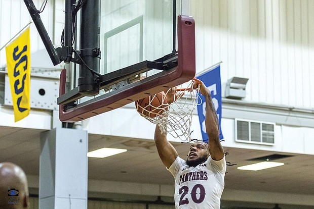 A fifth-year senior from Suffolk, Raemaad Wright scored 34 points, snared 16 rebounds, blocked two shots and more when VUU went against Augusta University on Dec. 3 at Barco-Stevens Hall.