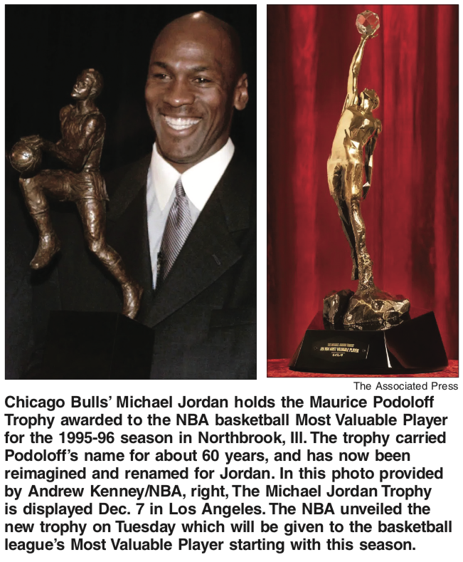 trophy michael jordan awards