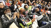 Dwight and Josandra Daniel of Mechanicsville, left, were among hundreds of parents and family members celebrating their loved ones graduation. The Daniels’ daughter, Amber Daniel, received a master’s degree in social work.