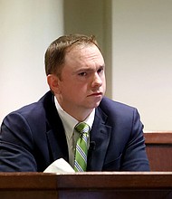 Former Texas police officer Aaron Dean was convicted of manslaughter last week in the shooting death of 28-year-old Atatiana Jefferson.
Mandatory Credit:	Amanda McCoy/Pool/Star-Telegram/AP