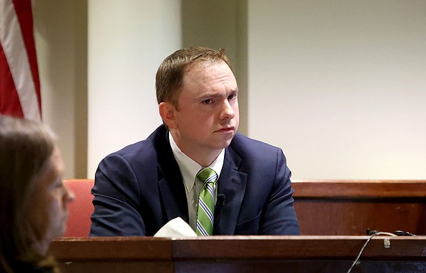 Former Texas police officer Aaron Dean was convicted of manslaughter last week in the shooting death of 28-year-old Atatiana Jefferson.
Mandatory Credit:	Amanda McCoy/Pool/Star-Telegram/AP