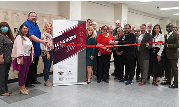 Leaders from Fort Bend ISD and Baines Middle School officially held a ribbon cutting for a resource room at the …