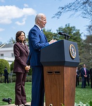 President Joe Biden and Vice President Kamala Harris; credit White House Facebook