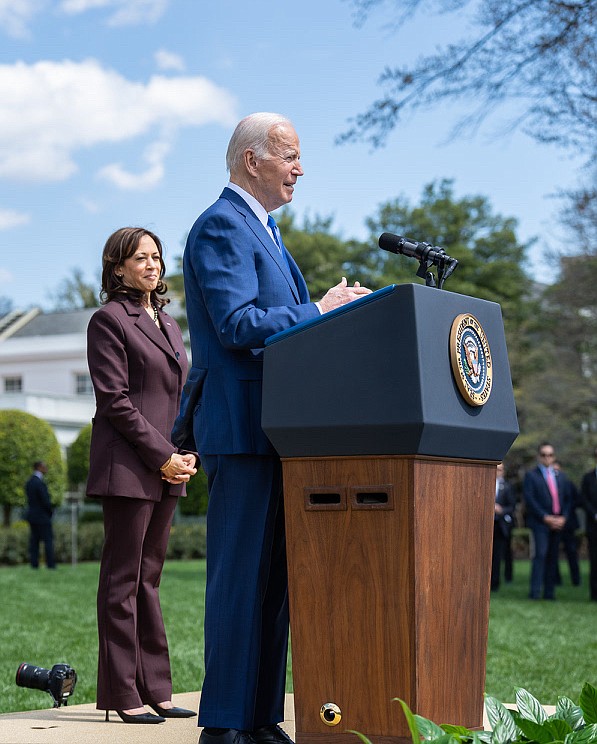 President Joe Biden and Vice President Kamala Harris; credit White House Facebook