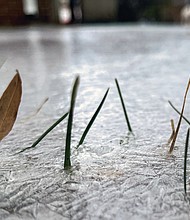 Icy ground in West End