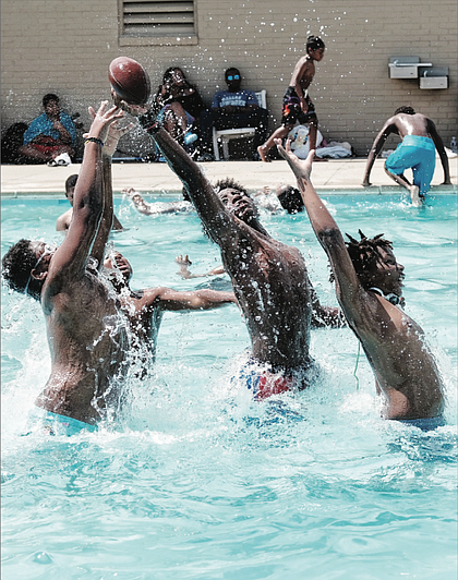 Youngsters beat the heat at the Blackwell Community Pool in South Side as temperatures approached the mid-90s in late May.