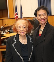 Thelma Pettis, left, board chair, Richmond Alumnae Delta House Foundation, and Anna Gee, coordinator, RVA Infinite Scholars Program.