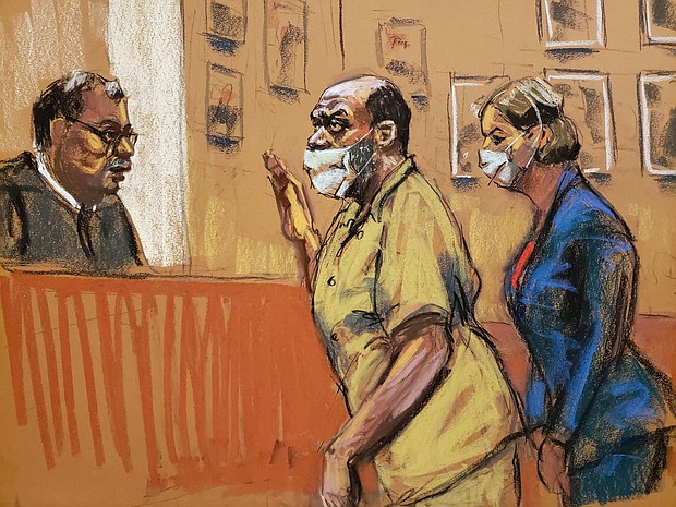 Accused NYC subway shooter, pictured here in a New York City courtroom on May 13, in this courtroom sketch, intends to plead guilty to terrorism charges on Tuesday.
Mandatory Credit:	Jane Rosenberg/Reuters