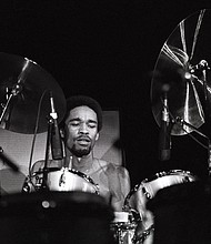 Earth, Wind & Fire drummer Fred White, seen here performing on stage in an undated photo, has died, according to an Instagram post from his older brother and former bandmate, Verdine White.
Mandatory Credit:	Rob Verhorst/Redferns/Getty Images