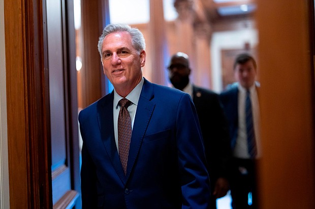 House GOP leader Kevin McCarthy, here at the US Capitol in Washington in December 2022, seeks on Tuesday to lock down the support necessary to become the next speaker.
Mandatory Credit:	J. Scott Applewhite/AP
