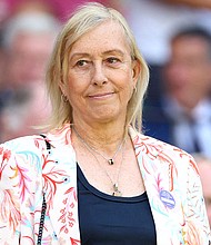 Tennis superstar Martina Navratilova, pictured here, in London, Britain on July 9, 2022  is starting treatment for stage I throat cancer and breast cancer this month, according to her agent.
Mandatory Credit:	Hannah Mckay/Reuters/FILE