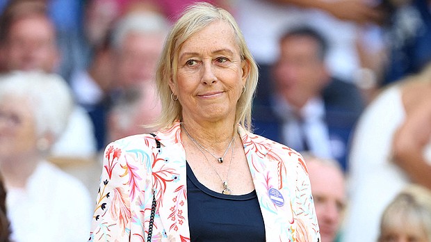 Tennis superstar Martina Navratilova, pictured here, in London, Britain on July 9, 2022  is starting treatment for stage I throat cancer and breast cancer this month, according to her agent.
Mandatory Credit:	Hannah Mckay/Reuters/FILE