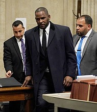 On Monday night, the final installment of "Surviving R. Kelly" began airing on Lifetime. R. Kelly, (C), here appears at a hearing in 2019 in Chicago, Illinois.
Mandatory Credit:	E. Jason Wambsgans/Getty Images