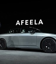 Sony Honda Mobility chief executive Yasuhide Mizuno is in front of an Afeela concept vehicle during a press event at CES 2023 on January 04, 2023 in Las Vegas, Nevada.
Mandatory Credit:	Alex Wong/Getty Images