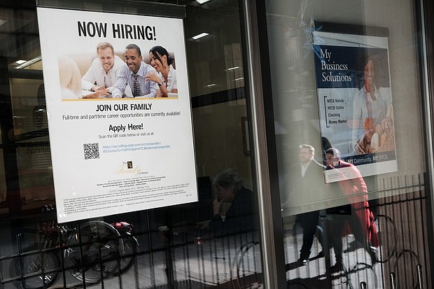 Weekly jobless claims fell to the lowest level since September. A 'now hiring' sign is displayed in the window of a store in Manhattan on December 02, 2022 in New York City.
Mandatory Credit:	Spencer Platt/Getty Images