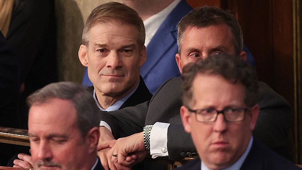 US Rep. Jim Jordan (top left) participates in the vote for speaker of the House on the first day of the 118th Congress in the House Chamber of the US Capitol Building on January 3 in Washington, DC.
Mandatory Credit:	Win McNamee/Getty Images