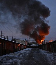 Aftermath of a Russian drone attack on Kyiv, on December 19, 2022.
Mandatory Credit:	Sergei Supinksky/AFP/Getty Images