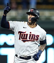 Carlos Correa, here in September 2022, signed a six-year guaranteed contract to return to the Minnesota Twins.
Mandatory Credit:	David Berding/Getty Images