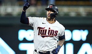 Carlos Correa, here in September 2022, signed a six-year guaranteed contract to return to the Minnesota Twins.
Mandatory Credit:	David Berding/Getty Images
