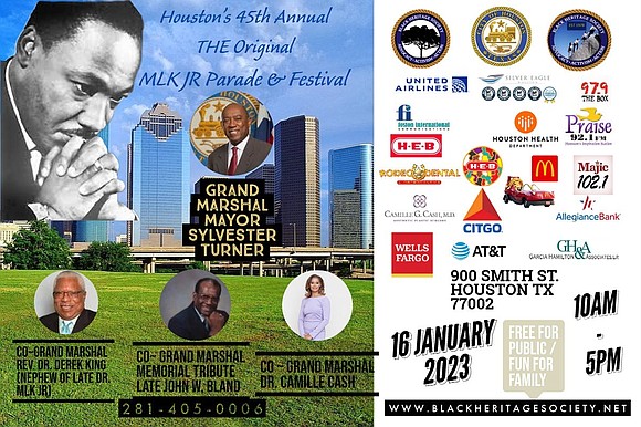 The Black Heritage Society, in partnership with the City of Houston, is having its 45th Annual Original MLK Jr. Day …