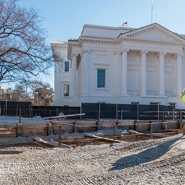 The Department of General Services continues work to excavate and construct a tunnel between the new General Assembly Building and the Capitol’s subterranean visitor center that opened in 2007. During the renovation, the Capitol building remains open to the public, but the closure affects the Capitol complex’s Meriwether Café, gift shop, exhibit area, press room and two meeting rooms.