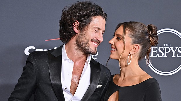 Jenna Johnson and Val Chmerkovskiy have welcomed a baby boy.
Mandatory Credit:	Axelle/Bauer-Griffin/FilmMagic/Getty Images