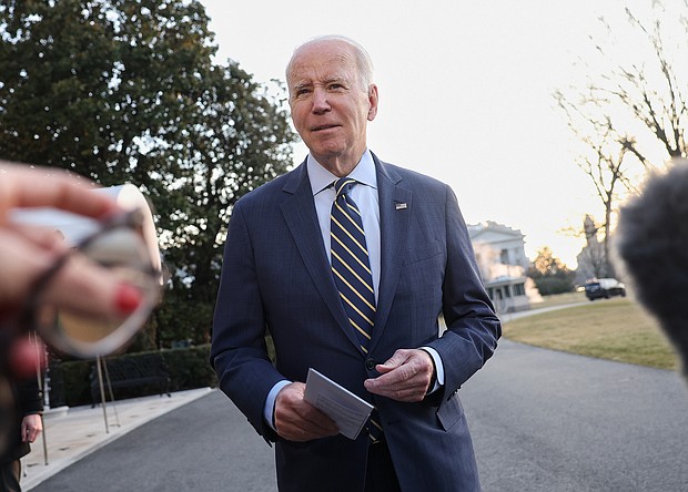 President Joe Biden's legal team found classified documents at the president's residence in Wilmington, Delaware. Biden here departs the White House on January 11, in Washington, DC.
Mandatory Credit:	Kevin Dietsch/Getty Images