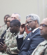 Looking on during the historical ceremony were Army Reserve members, family, friends, and colleagues.