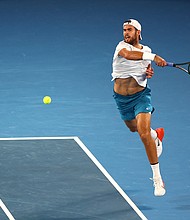 Azerbaijan's tennis federation has called for Karen Khachanov to be sanctioned after the Russian player expressed support for the Armenian-majority population living in the disputed Nagorno-Karabakh region at the Australian Open.
Mandatory Credit:	Hannah Mckay/Reuters