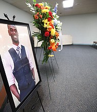 A Tyre Nichols's memorial was held on January 17 at MJ Edwards Funeral Home in Memphis, Tennessee. Nichols' death came days after two confrontations with Memphis police officers.
Mandatory Credit:	Stu Boyd II/The Commercial Appeal/USA Today Network