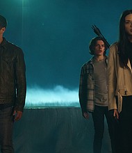 Tyler Posey, Vince Mattis and Crystal Reed in "Teen Wolf: The Movie," premiering on Paramount+.
Mandatory Credit:	Curtis Bonds Baker/Paramount+