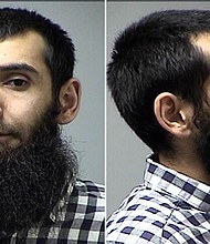 Sayfullo Saipov was found guilty of murder by a federal jury for using a rented truck to fatally strike eight people on a New York City bike path on Halloween Day in 2017.
Mandatory Credit:	St. Charles County, Mo., Dept of Corrections