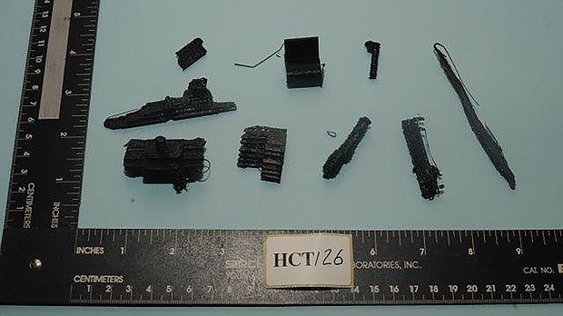 This photo, provided by Derbyshire Police on January 27, 2023, shows Harris' attempts to make a gun with a 3D printer.
Mandatory Credit:	Derbyshire Police