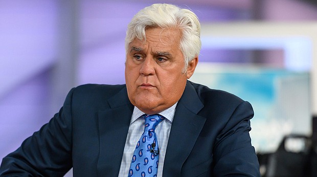 Jay Leno, here in 2019, says he suffered broken bones in a recent motorcycle accident.
Mandatory Credit:	Nathan Congleton/NBC/Getty Images